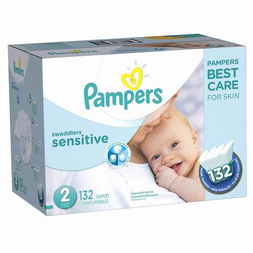  Pampers Swaddlers SENSITIVE 婴幼儿尿不湿/纸尿裤 34.77-35.99加元（ Size 1-4），toysrus同款价 42.99加元
