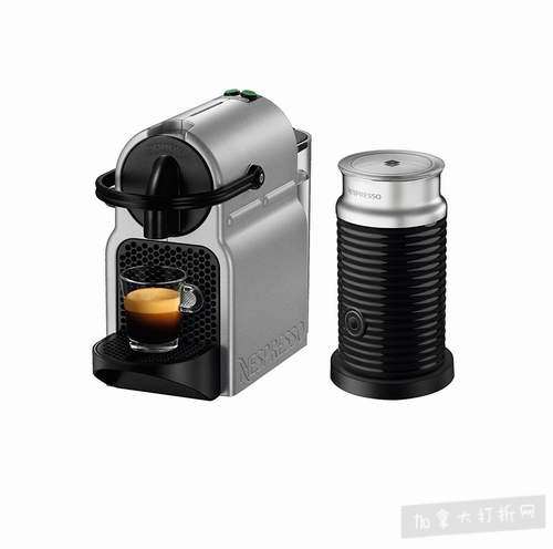  Nespresso Inissia 胶囊咖啡机+奶泡机套装 159.99加元，原价 202.07加元，包邮