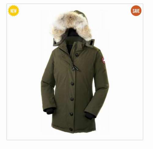  Canada Goose Dawson 女款军绿色毛领羽绒服 8折 759.98加元（L码），原价 994.99加元，包邮