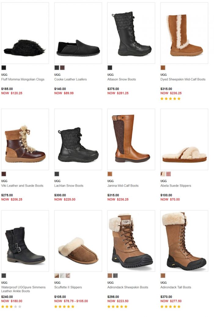 精选 UGG 男女雪地靴、保暖拖鞋6.5折起优惠！