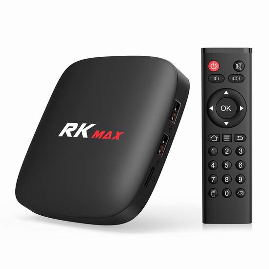  Bqeel RK MAX 4K超高清流媒体播放器/网络电视机顶盒（2GB/16GB）5.8折 34.99加元包邮！