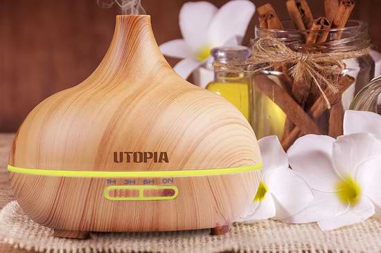  历史新低！Utopia Home 300ml 木纹超声波香薰/精油雾化加湿器 29.99加元！