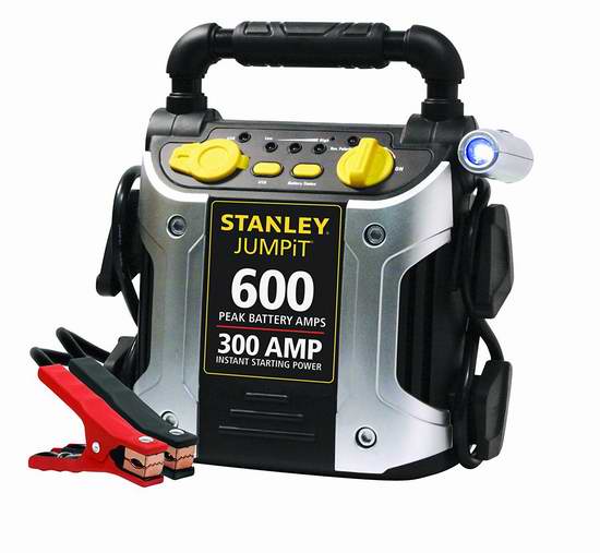  Stanley 史丹利 J309 300 Amp 多功能移动电源/充电宝/照明灯/警报器/轮胎打气机/汽车电瓶紧急启动电源6折 68.33加元包邮！