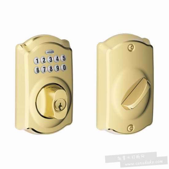  Schlage 西勒奇 BE365 CAM 电子密码门锁6.9折 94.69加元包邮！