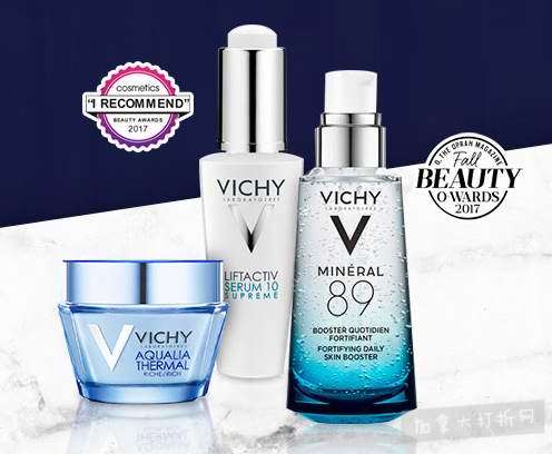  Vichy 薇姿 最畅销明星护肤品全部8折！满送价值43加元5件套大礼包+包邮！