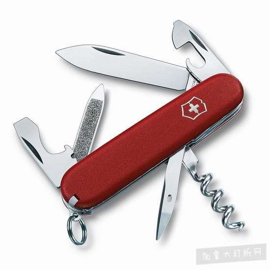  手慢无！历史新低！Victorinox 维氏正宗瑞士 13功能 Sportsman II 口袋刀3.4折 12.71加元！