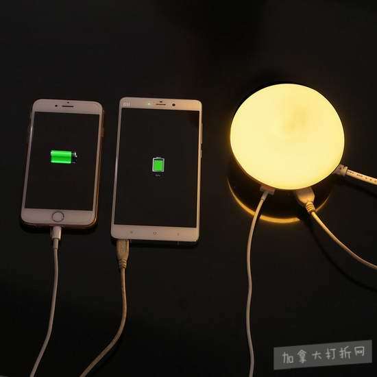  历史新低！Edal 光感应 双口USB充电 节能创意夜灯3.6折 7.12加元清仓！