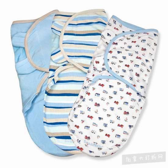  手慢无！Summer Infant SwaddleMe 超柔软纯棉婴儿襁褓毯3件套超值装2.4折 10.4加元！
