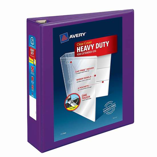 历史新低！Avery Heavy Duty 2英寸 3环 高品质文件夹2.4折 3.98加元清仓！
