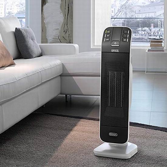  Delonghi 德龙 HFX65V15CA 二合一 塔式陶瓷电取暖器 109.99加元包邮！冬天取暖、夏天送风！