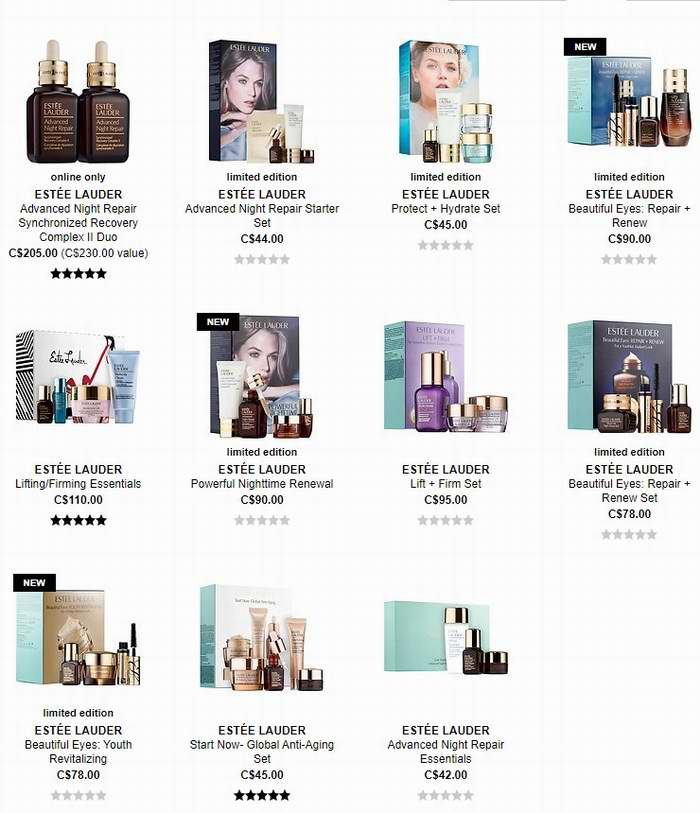 Estée Lauder 雅诗兰黛 精选多款超值套装上线销售！再送7件套美妆护肤礼包！