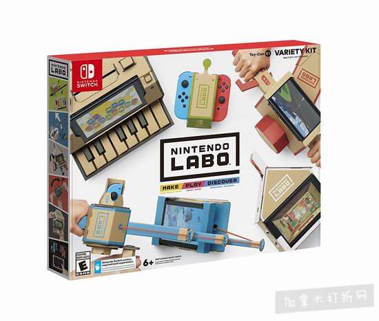  新品发售：任天堂新玩法Nintendo Labo - Variety Kit 限量版游戏 89.96加元！