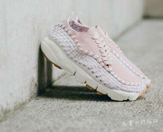  全新Nike Air Footscape Woven樱花粉色编织波鞋 瞬间攻略女孩心