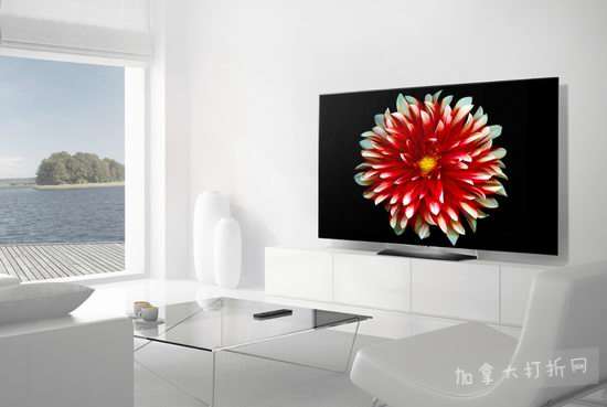  LG Electronics OLED55B7P 2017 55英寸高清智能电视 1899.99加元，原价 3999.99加元，包邮