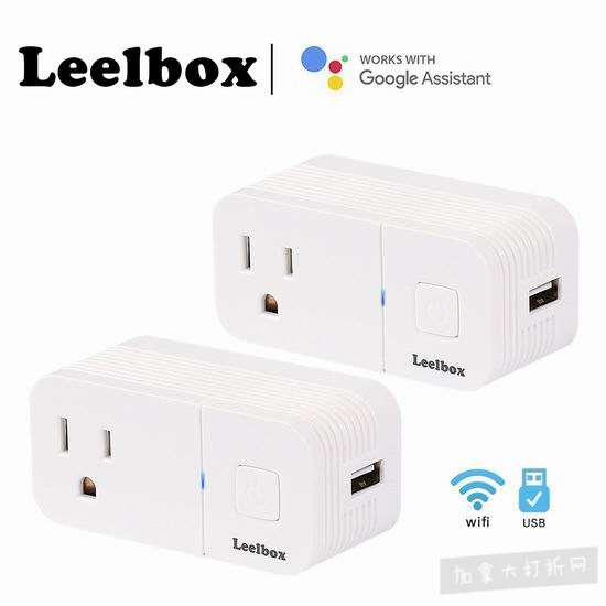  历史新低！Leelbox 2018升级版 智能无线Wifi遥控+USB充电插座2件套 39.99加元包邮！送价值15.99加元儿童益智星星魔方！