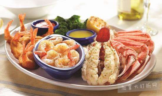  Red Lobster 红龙虾海鲜餐厅 双人晚餐，立省5元！
