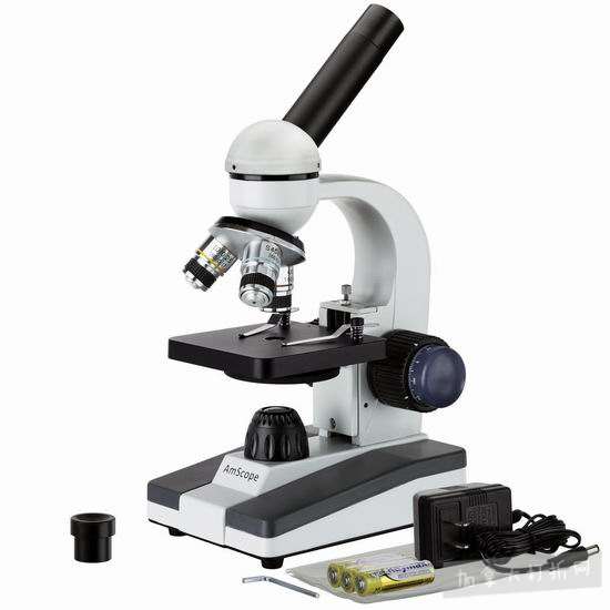  金盒头条：精选5款 AmScope 科学显微镜、生物标本套装及载玻片套装特价销售！售价低至8.39加元！