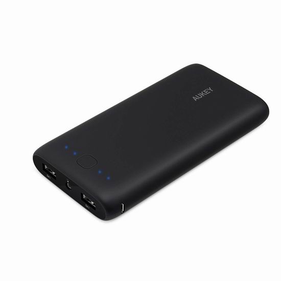  Aukey 20000mAh 双口便携式快速充电移动电源/充电宝 29.99加元包邮！
