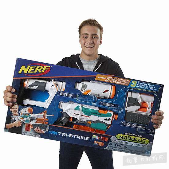  速抢！Nerf Modulus 三合一 泡沫海绵玩具枪3折 20.99加元包邮！