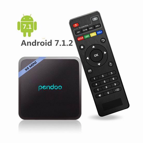  Pendoo X8 4K超高清 流媒体播放器/网络电视机顶盒（2GB/16GB）46.74加元限量特卖并包邮！