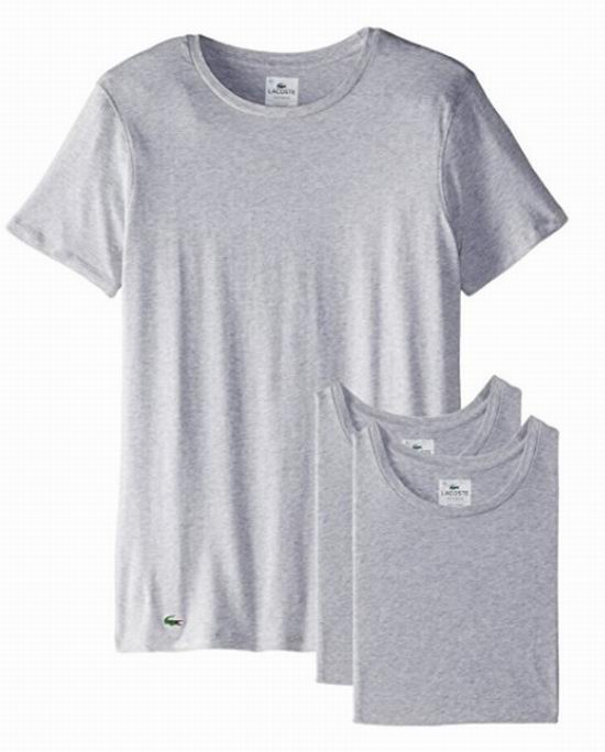 Lacoste Essentials男士纯棉T恤 3件套 39.45加元（S码），原价 55.25加元，包邮