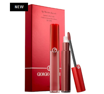  上新Giorgio Armani  阿玛尼 Lip Maestro红管唇釉2件套 75加元（价值 88加元）！501断货王，网红界的杠把子