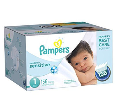  Pampers 帮宝适 Swaddlers 敏感肌肤 干爽纸尿裤 34.19加元特卖（1-4码，106-158片）！