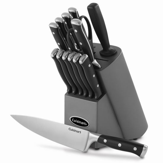  历史新低！CUISINART TRC-15BC Classic 不锈钢专业厨房刀具15件套5.5折 99.99加元包邮！
