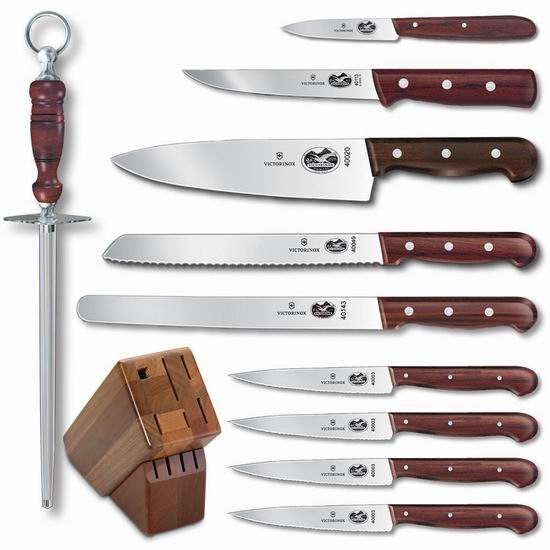  售价大降！历史新低！Victorinox 瑞士军刀 46153 经典款11件套厨房刀具组合4.9折 299.42加元包邮！