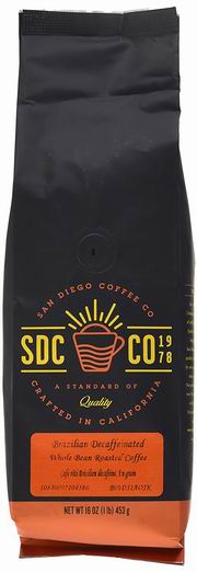  白菜价！历史新低！San Diego Coffee 无咖啡因 巴西烤咖啡豆1磅2.1折 3.47-3.65加元清仓！
