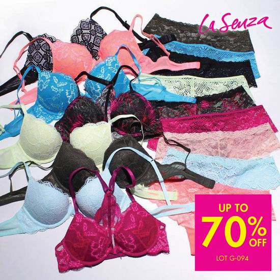  La Senza 娜圣莎 季末清仓！精选时尚文胸、内衣、内裤3折起！