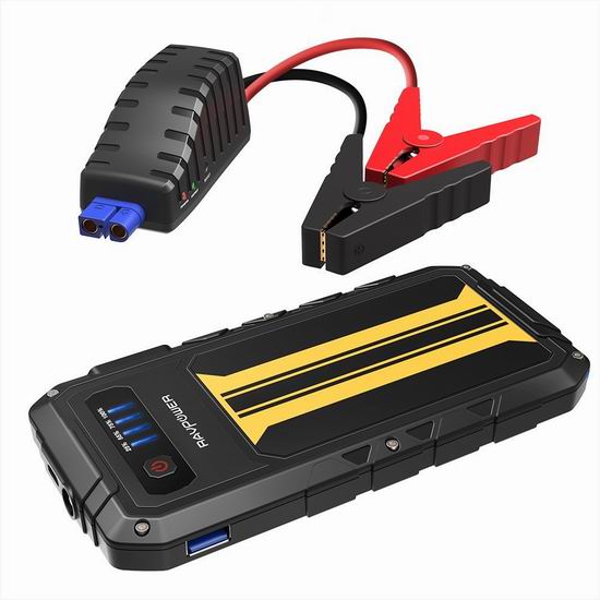  历史新低！RAVPower 300A 8000mAh 便携式充电宝/手电筒/汽车电瓶紧急启动电源 41.99加元包邮！