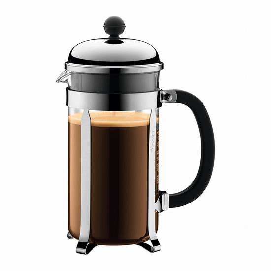  历史新低！Bodum Chambord 8杯量 法压式咖啡壶6折 29.99加元！