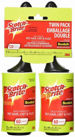  历史新低！Scotch-Brite Lint 滚毛器/粘毛器2件套 4.99加元！