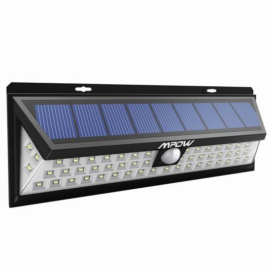  Mpow 54LED 超级亮 太阳能运动感应灯 23.79加元限量特卖并包邮！