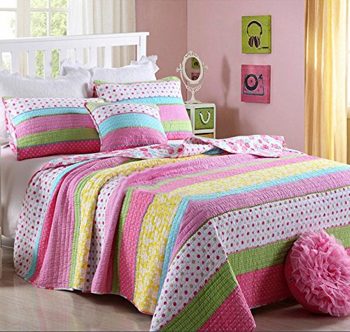  历史新低！Comforbed 纯棉粉色印花Queen薄被3件套 29.99加元清仓！