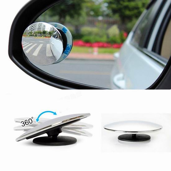  历史新低！Eogro 升级版 汽车后视镜 360度小圆镜/盲点镜（1对） 8.99加元！