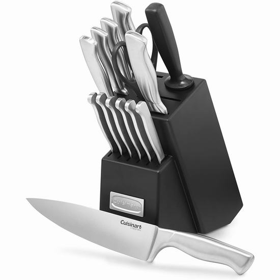  Cuisinart 美康雅 C77SS-15 专业不锈钢刀具15件套4.7折 77.11加元包邮！