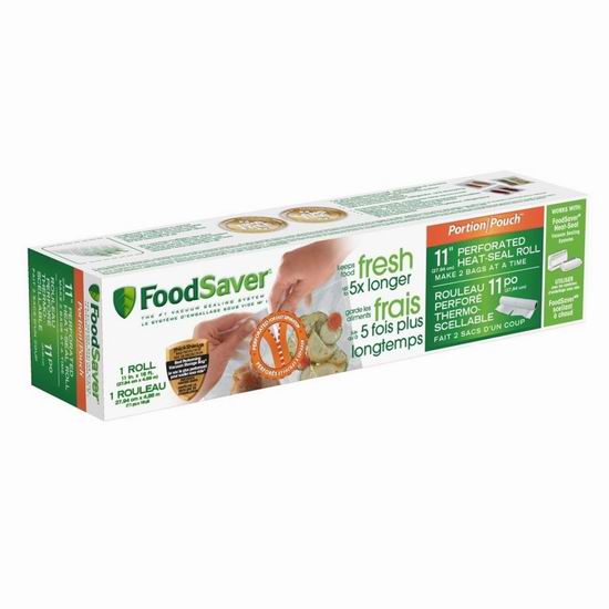  历史最低价！FoodSaver Portion 真空食物塑封保鲜机 配套塑封膜4.1折 7加元！