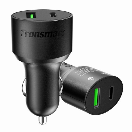  超级白菜！历史新低！Tronsmart 高通快充3.0 33瓦 双口USB 车载充电器0.6折 1.99加元清仓！