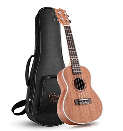 Hricane Concert Ukulele 23英寸专业夏威夷小吉他/尤克里里 63.99加元限量特卖，原价 189.99加元，包邮