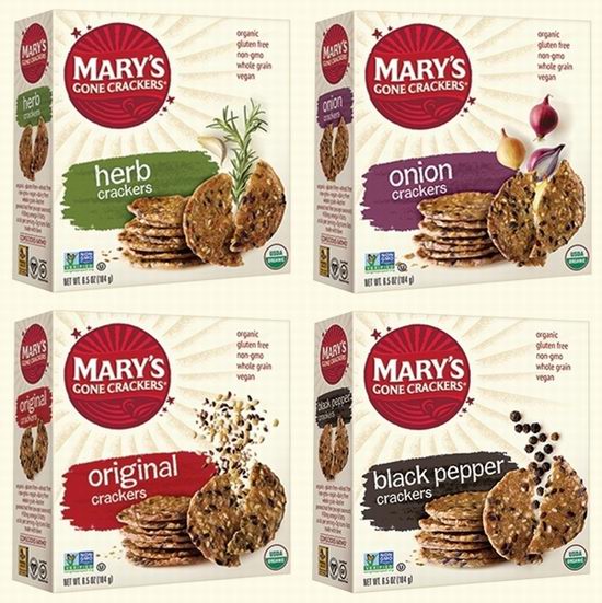  精选Mary's Gone Crackers有机薄脆饼干 8折，满40加元立减10加元！