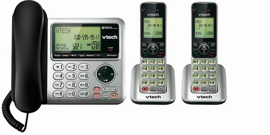  历史新低！VTech 伟易达 CS6949-2 DECT 6.0 一拖二 家庭无绳电话6.7折 59.99加元包邮！