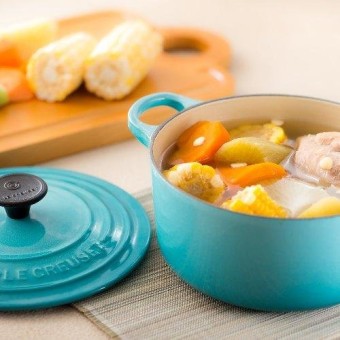  Le Creuset 6.7升 经典圆形 加勒比蓝 酷彩珐琅铸铁深烧锅6.1折 376.12加元包邮！