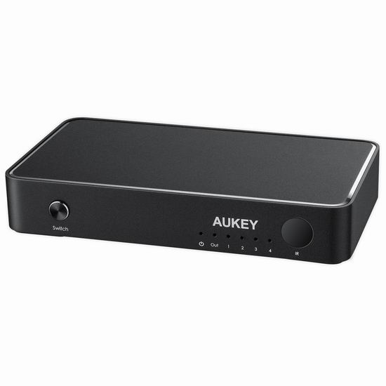  历史新低！AUKEY 4K 3D 四转一 画中画 HDMI切换器4.9折 22.99加元包邮！