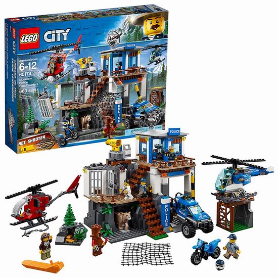  LEGO 乐高 60174 城市系列 山地特警总部（663pcs）7.2折 78.99加元包邮！