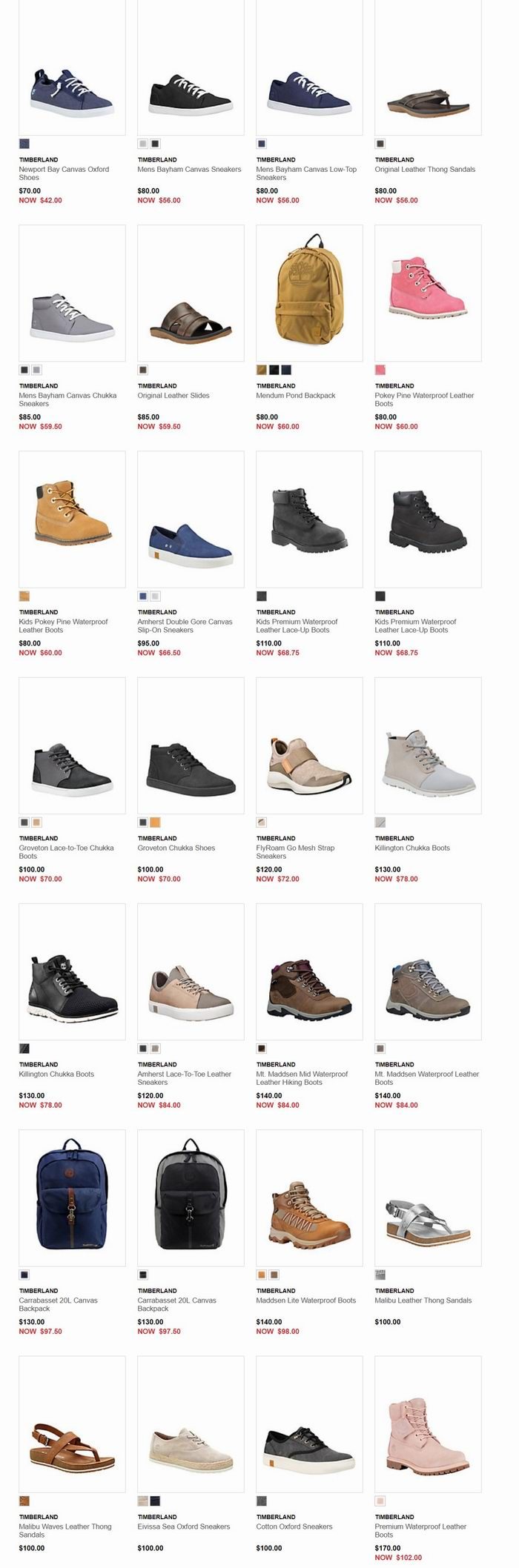 精选 Timberland 添柏岚 时尚成人儿童鞋靴、帆布鞋6折起特卖，图片款仅售102加元！