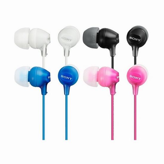  Sony 索尼 MDREX15LP 重低音 入耳式耳机 9.99-12.99加元！