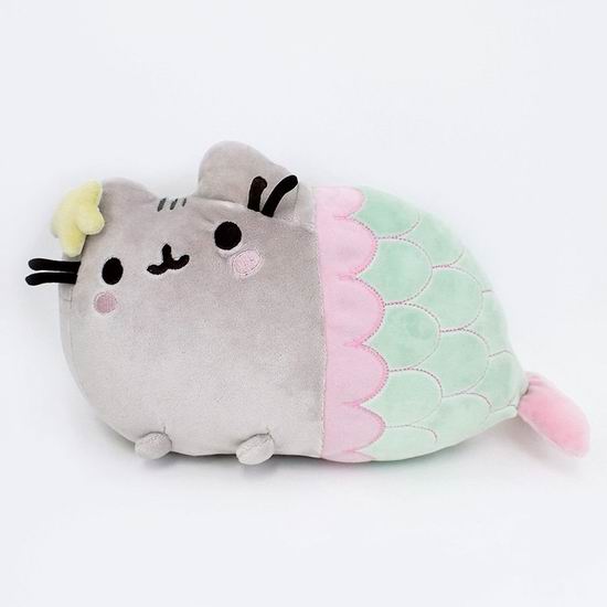  历史最低价！Gund 4056242 Pusheen 12英寸 胖吉貓 美人鱼玩偶抱枕5.5折 19.96加元！