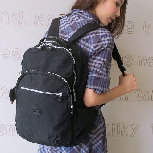  Kipling Seoul L 黑色经典百搭款 双肩背包5.2折 76.39加元包邮！